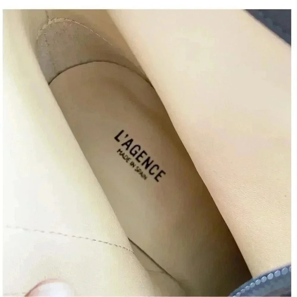 NEW L'AGENCE Jeanne Suede Block Heel Pointed Toe Bootie size 39 8.5 - Picture 7 of 9